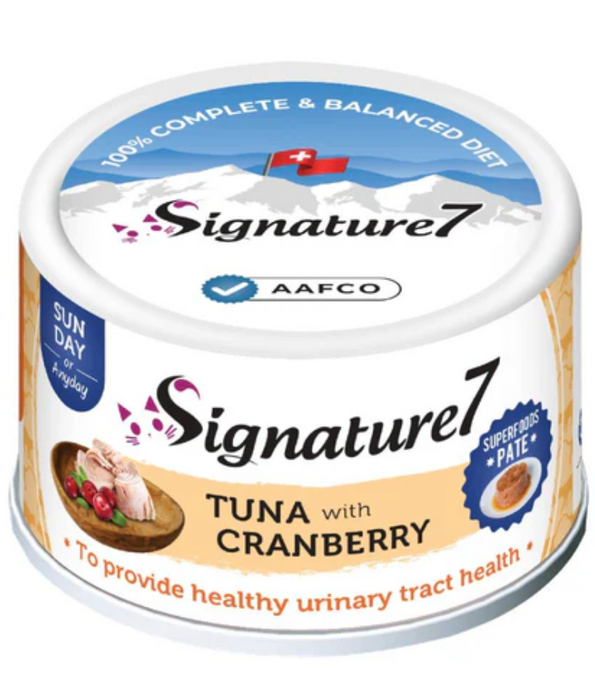 Signature7 Cat Superfoods Pate Sunday Tuna With Cranberry 80g