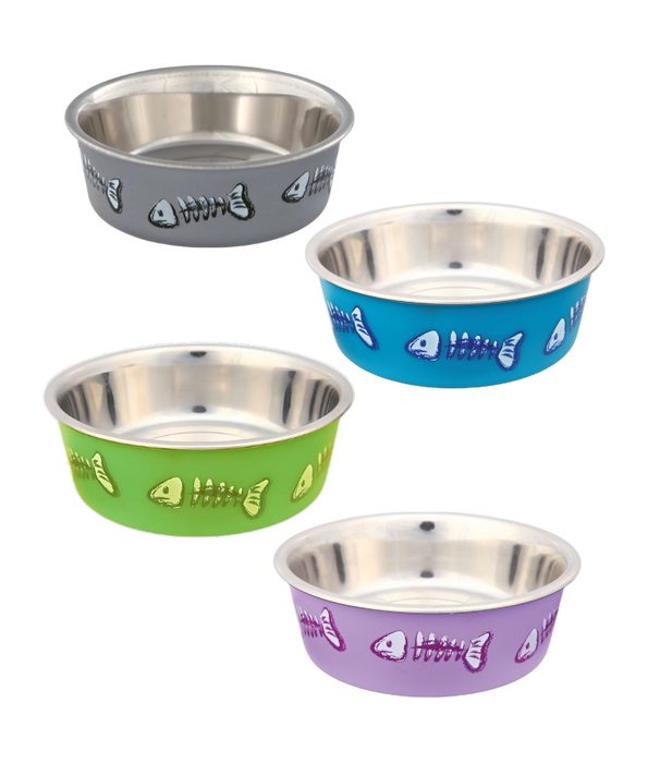 Trixie - Stainless Steel Bowl - For Cats And Mini Dogs - With Anti-Slip Rubber -  0.3L