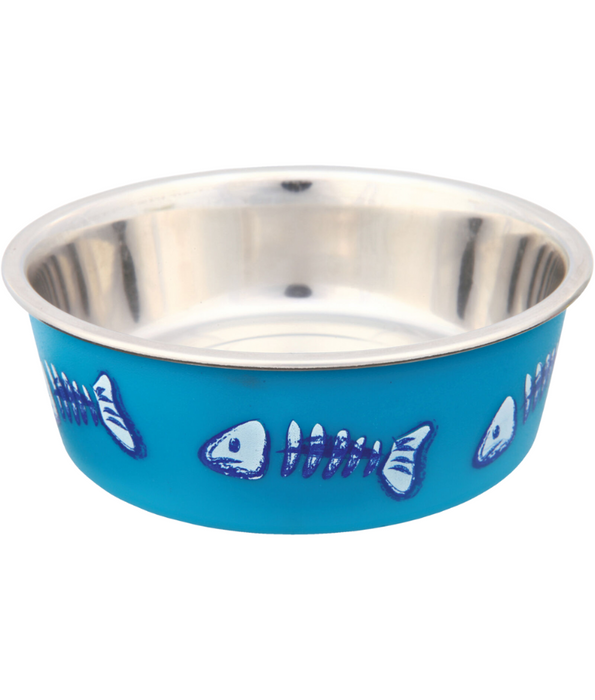 Trixie - Stainless Steel Bowl - For Cats And Mini Dogs - With Anti-Slip Rubber -  0.3L