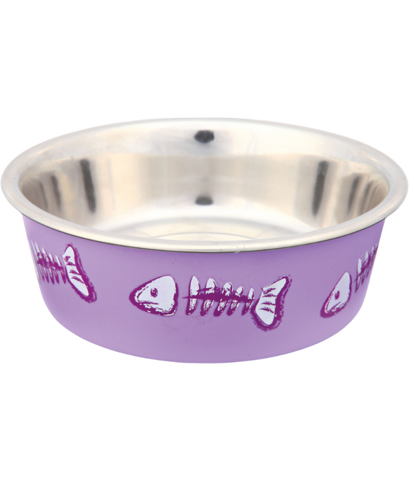 Trixie - Stainless Steel Bowl - For Cats And Mini Dogs - With Anti-Slip Rubber -  0.3L