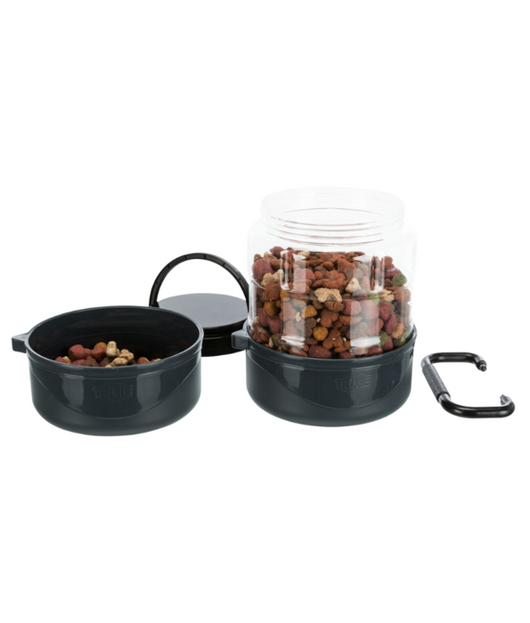 Trixie - Travel Set - Plastic Double Bowl - 2x0.75L