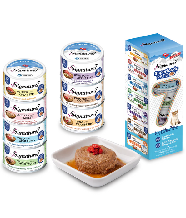 Signature7 Superfoods Pate Weekly Pack Cat Wet Food 7x80g