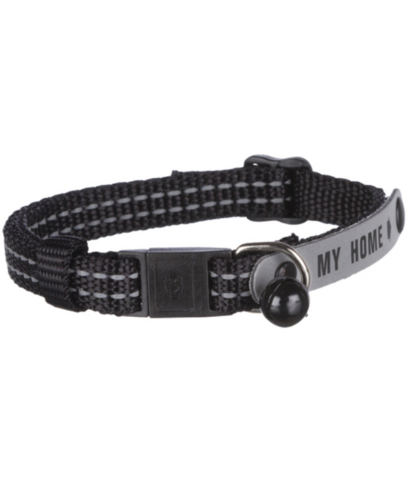 Trixie - Cat Collar My Home - Reflective Nylon Collar - Buckle Bell