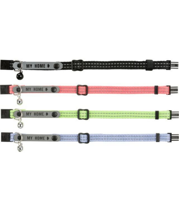 Trixie - Cat Collar My Home - Reflective Nylon Collar - Buckle Bell