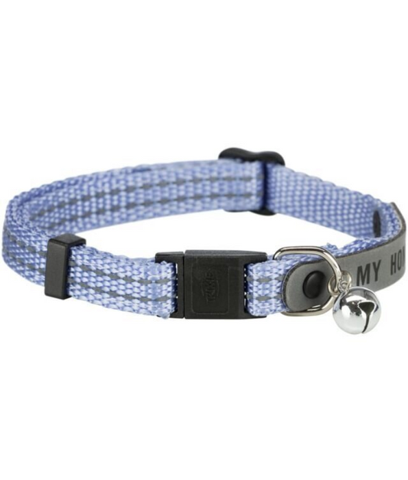 Trixie - Cat Collar My Home - Reflective Nylon Collar - Buckle Bell