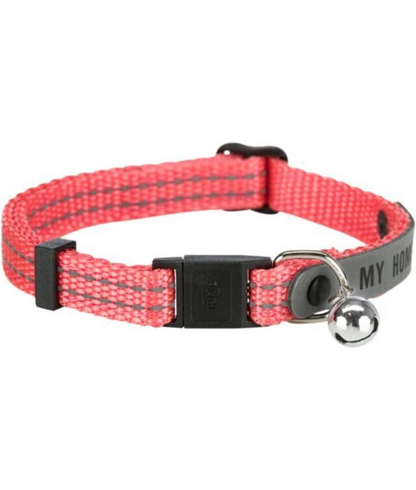 Trixie - Cat Collar My Home - Reflective Nylon Collar - Buckle Bell