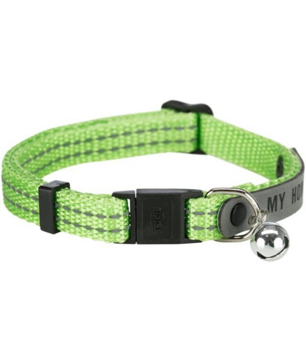 Trixie - Cat Collar My Home - Reflective Nylon Collar - Buckle Bell