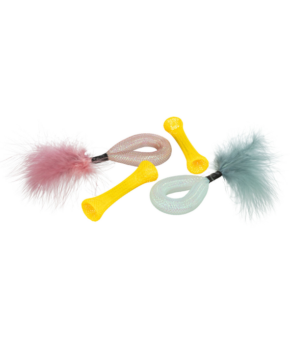 Trixie - 4 Set Of Tubes Toy With Feather