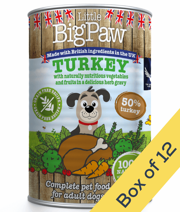 Little Big Paw - Turkey with Broccoli, Carrots and Cranberries in a Rich Herb Gravy (390g) Dog Food