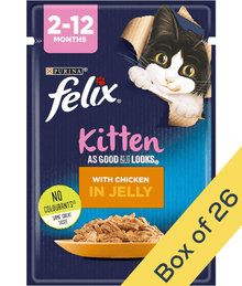 Felix Purina - Felix As Good As It Looks Chicken In Jelly Kitten Wet Cat Food 85g