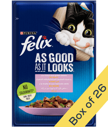 Purina - Felix As Good As It Looks with Trout and Green Bean in Jelly 85g Cat Food