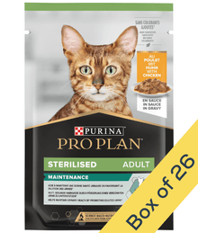 Purina Pro Plan Sterilised Adult Wet Cat Food, Chicken in Gravy, 85g Cat Food