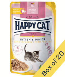 Happy Cat - Kitten & Junior Farm Poultry 85g Cat Food