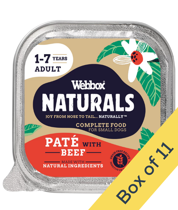 Webbox Naturals Adult Beef Pate Wet Dog Food 150g