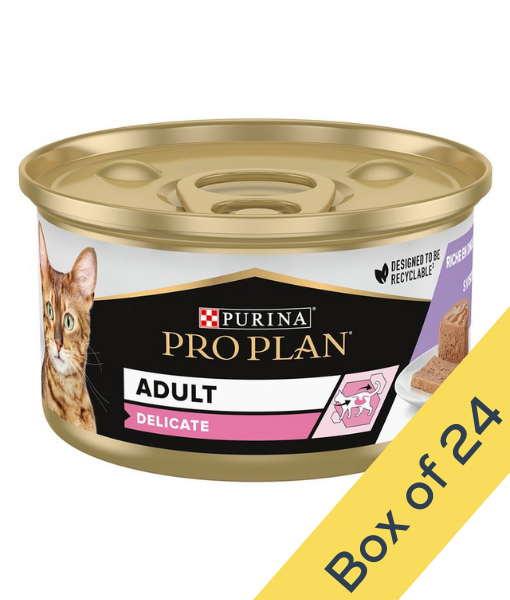 Purina Pro Plan Adult Delicate Digestion, Wet Cat Food, Mousse rich in Turkey 85g