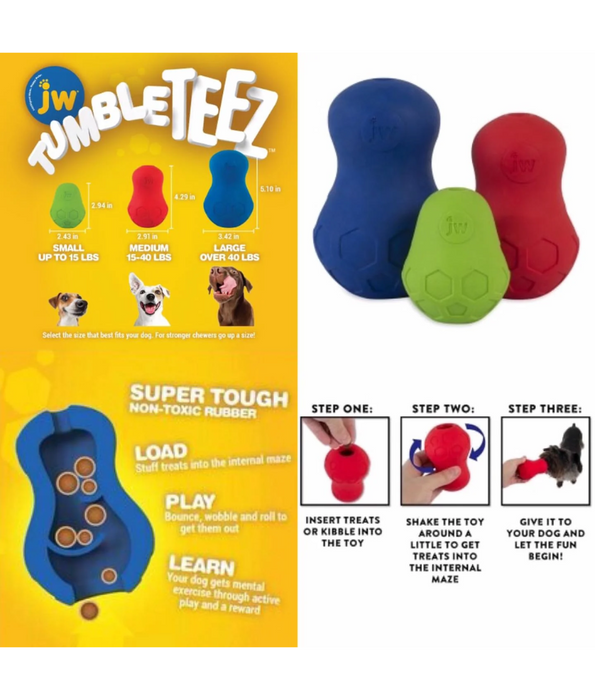 JW® Tumble Teez – Interactive Treat Dispensing Toy - Small