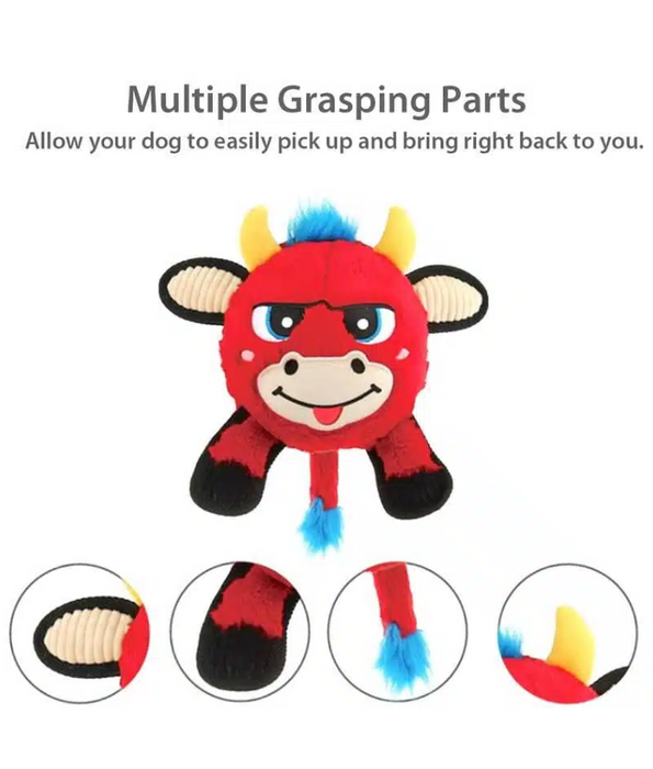 GiGwi Jumpball Plush Red Bull Plush/PVC