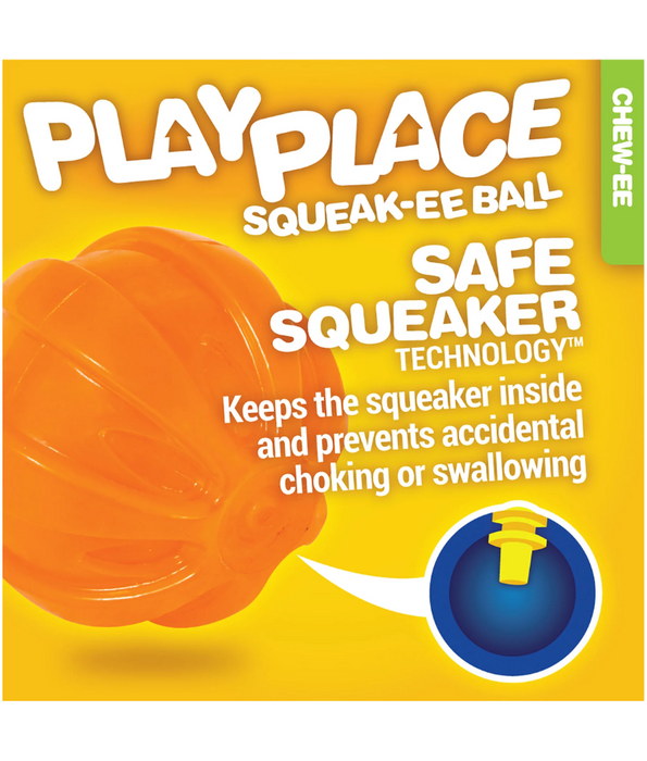 JW® PlayPlace Squeaky Ball – High Bounce & Safe Squeaker - Medium