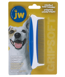 JW Gripsoft Rotating Comfort Comb Medium Grooming