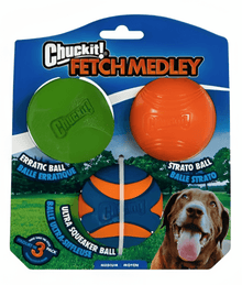 Chuckit! Fetch Ball Medley Triple Pack Medium Dog Toys