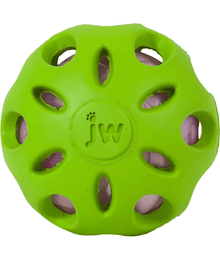 JW Crackle Heads Crackle Ball Green Dog Toy Dog Toys