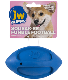 JW Squeak-ee Funble Football Puppy Toy Dog Toys