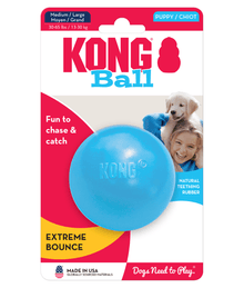 Kong - Puppy Ball With Hole Blue Medium/Large Dog Toys