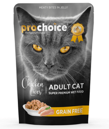 Prochoice - Adult Cat Bites With Chicken & Liver In Jelly 85g Cat Food