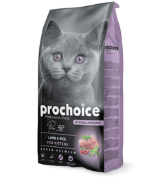 Prochoice - Pro 38 Lamb & Rice Hypoallergenic For Kittens 2kg Cat Food