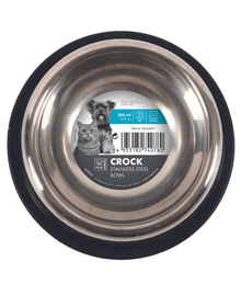 M-Pets Crock Stainless Steel Bowl Bowls & Feeders