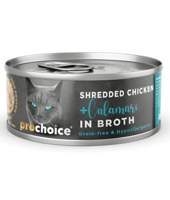 Prochoice - Shredded Fresh Chicken and Calamari In Broth 70g Cat Food