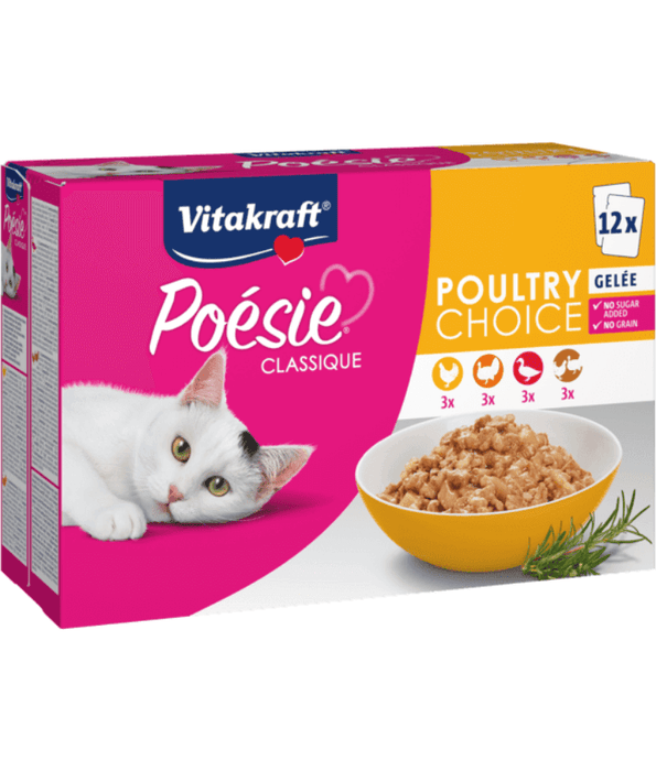 Vitakraft - Poésie Classic multipack – Poultry Choice jelly 12x85g