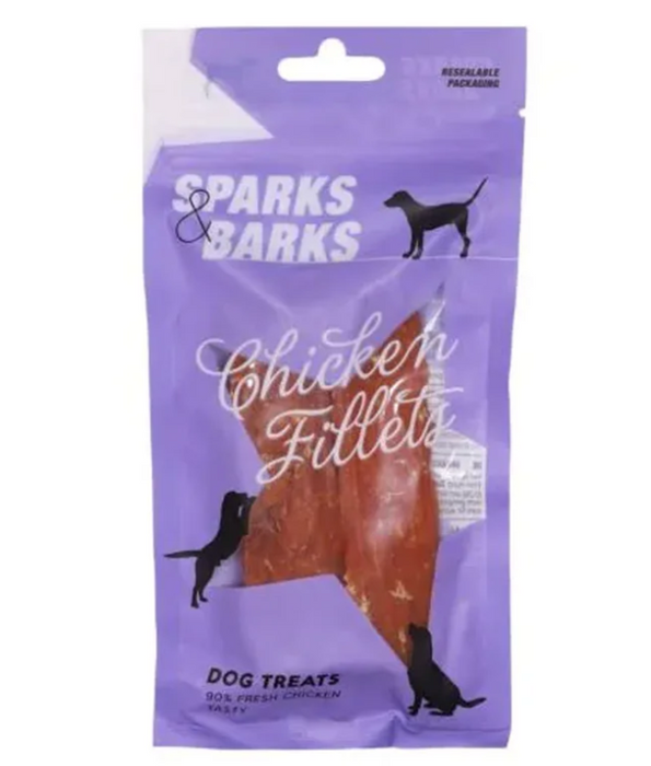 Sparks & Barks Chicken Fillets Dog Treats 60g