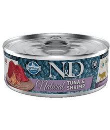 Farmina N&D Natural Tuna & Shrimp Grain Free Wet Cat Food 70g Cat Food