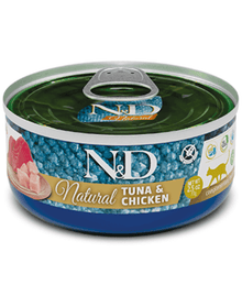 Farmina N&D Natural Tuna & Chicken Grain Free Wet Cat Food 70g Cat Food