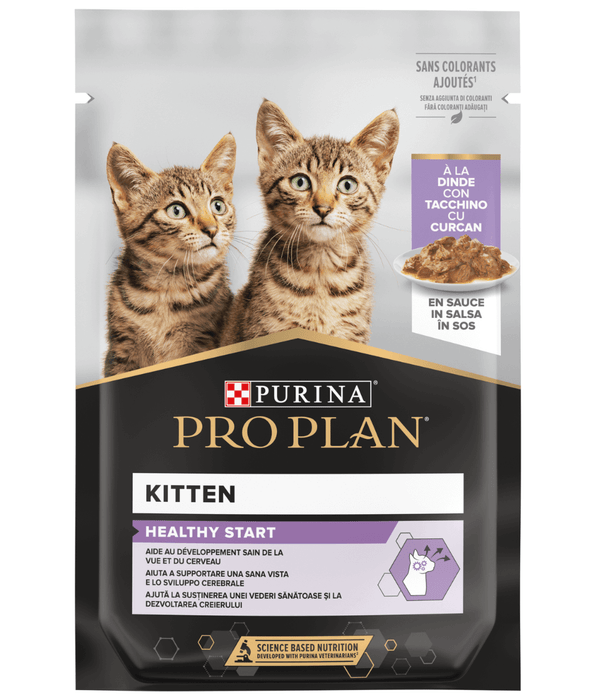 Purina Pro Plan Kitten, Wet Cat Food, Turkey in Gravy 85g Cat Food