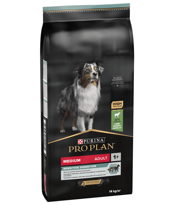 Purina Pro Plan Sensitive Digestion Medium Adult, Dry Dog food with Lamb 14kg Dog Food