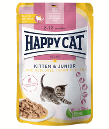 Happy Cat - Kitten & Junior Farm Poultry 85g Cat Food