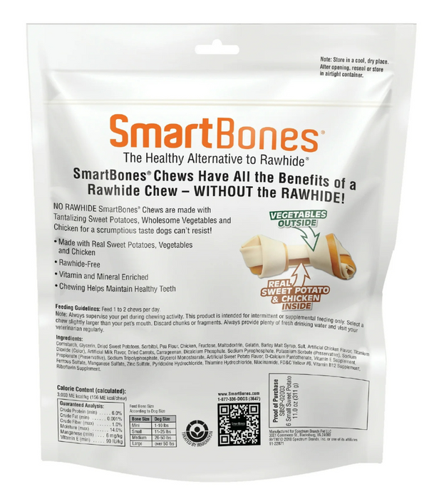 SmartBones Small Sweet Potato Dog Chews, Rawhide-Free 6 Pk