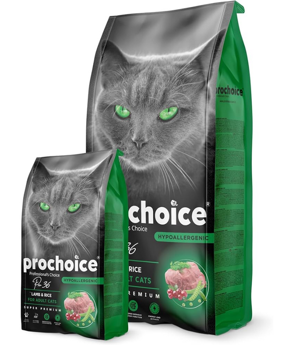 Prochoice - Pro 36 Lamb & Rice Hypoallergenic For Adult Cats 2kg-15kg