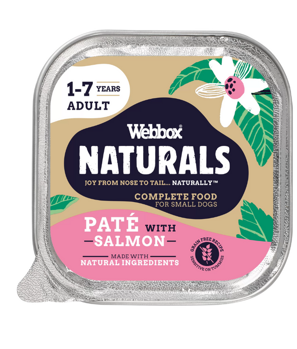 Webbox Naturals Adult Salmon Pate Wet Dog Food 150G