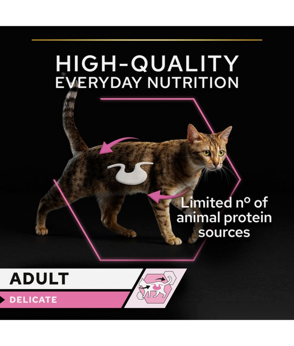 Purina Pro Plan Adult Delicate Digestion, Wet Cat Food, Mousse rich in Turkey 85g