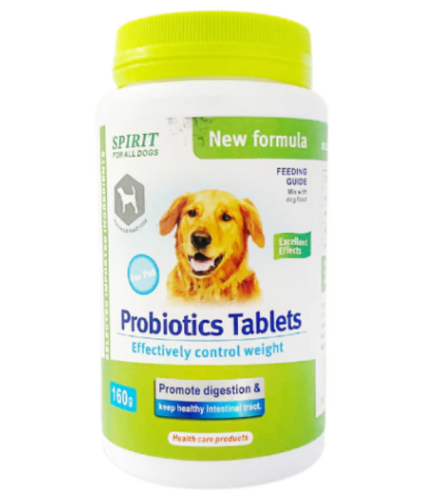 Spirit Probiotics Tablets Dog Digestive Vitamins 160g