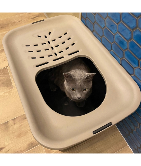 MP Bergamo - Micia Top-Entry Litter Box Taupe L58xW38xH39cm