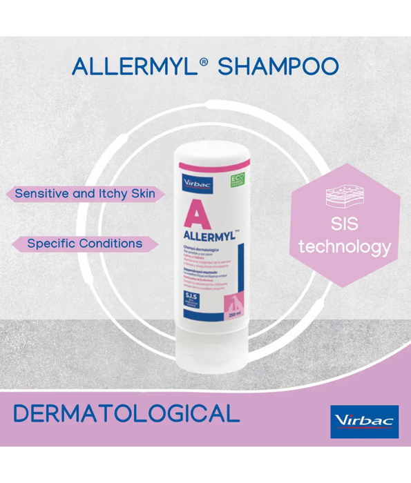 Virbac - Allermyl Shampoo for Dogs and Cats 200ml-250ml