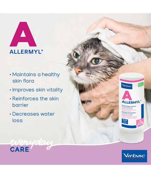 Virbac - Allermyl Shampoo for Dogs and Cats 200ml-250ml