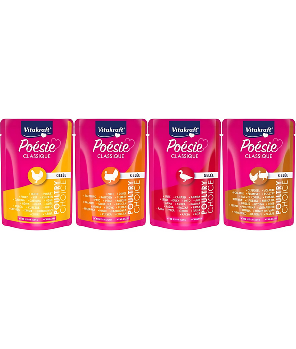 Vitakraft - Poésie Classic multipack – Poultry Choice jelly 12x85g