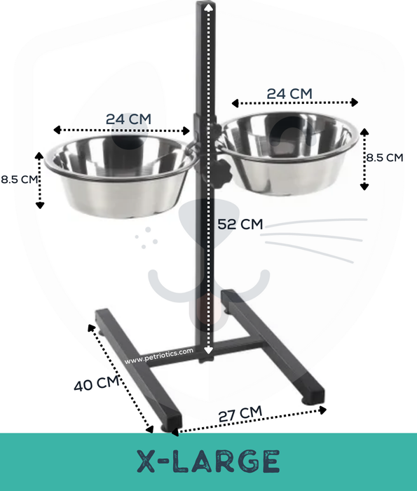 Duvo - Twin Feeder H-Stand + Bowls