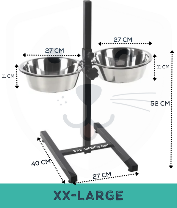 Duvo - Twin Feeder H-Stand + Bowls