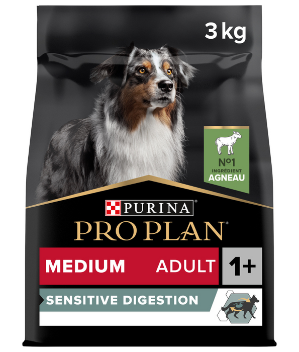 Purina Pro Plan Sensitive Digestion Medium Adult, Dry Dog food with Lamb 3kg-14kg